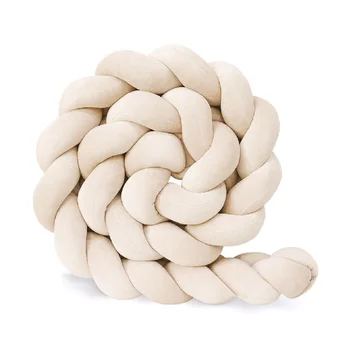 1M/2M/3M/4M Paraurti per lettino per neonato Protezione per lettino Tour De Lit Bebe Tresse Nodo Treccia Paraurti