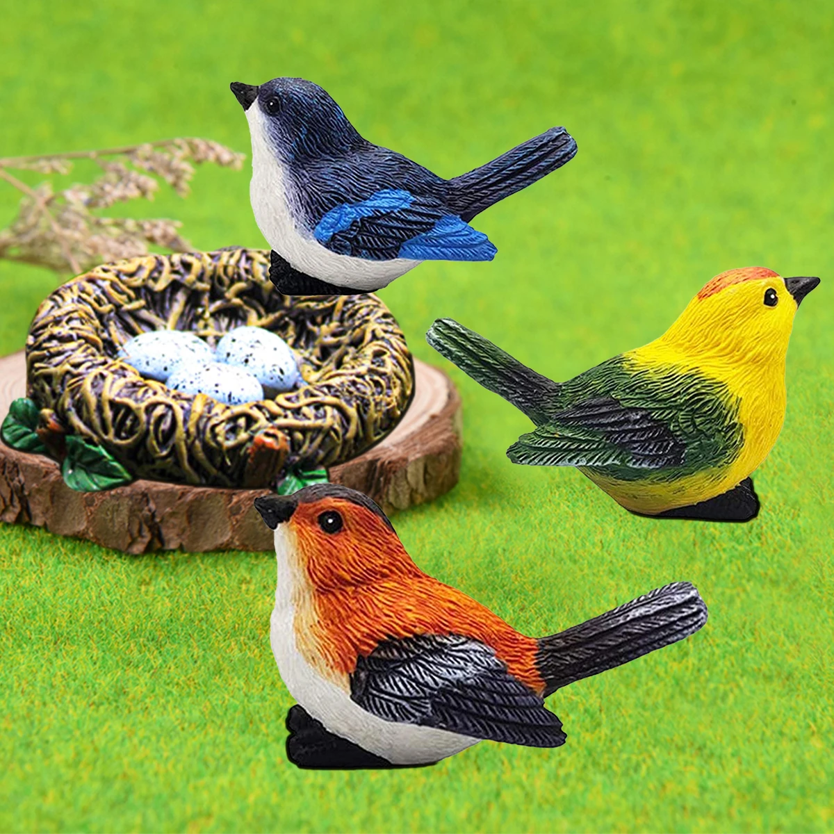 EXQUISE MOUSSE PLUME perroquet simulation r??aliste oiseau jardin d