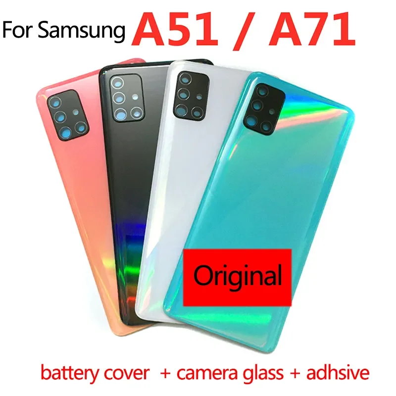 

Оригинальный чехол для телефона Samsung Galaxy A51 A515 A71 a715, задняя крышка батарейного отсека, задняя крышка, панель, Крышка корпуса, объектив камеры