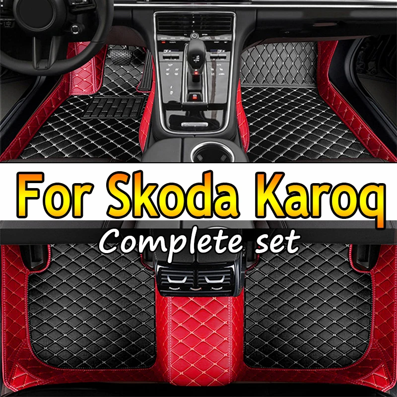 

Car Floor Mats For Skoda Karoq 2018 2019 2020 Custom Auto Foot Pads Automobile Carpet Cover Interior Accessories