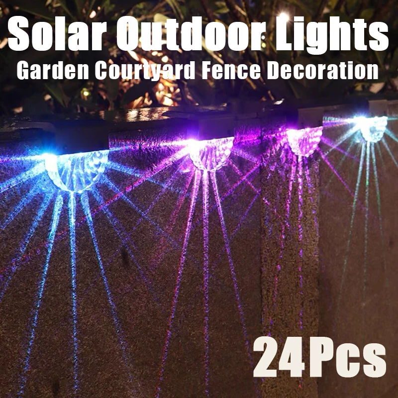 Outdoor Solar Deck Lights LED Waterproof Garden Step Lighting for Stairs Patio Pathway Yard Fence Wall Lamp Christmas decoration rgb led solar lights outdoor buried light garden decoration underground deck lamp ip65 waterproof sunshine powered led solar lam
