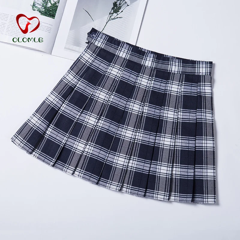 Fashion Women Skirt Preppy Style Plaid Skirts High Waist Chic Student Pleated Skirt Harajuku Uniforms Ladies Girls Dance Skirts 3