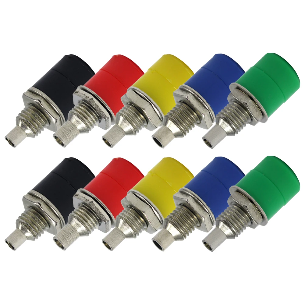 

10PCS 4MM Banana Socket Binding Post Banana Plug Electrical Connector Terminal Wire Cable Conduit Home Improvement Supplies