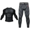Cody Lundin Male Shirt + Pants Gym Set Men's MMA No Gi Jiu-Jitsu Brazilian Grappling Kickboxing Fitness Training Rash Guard Sets 5