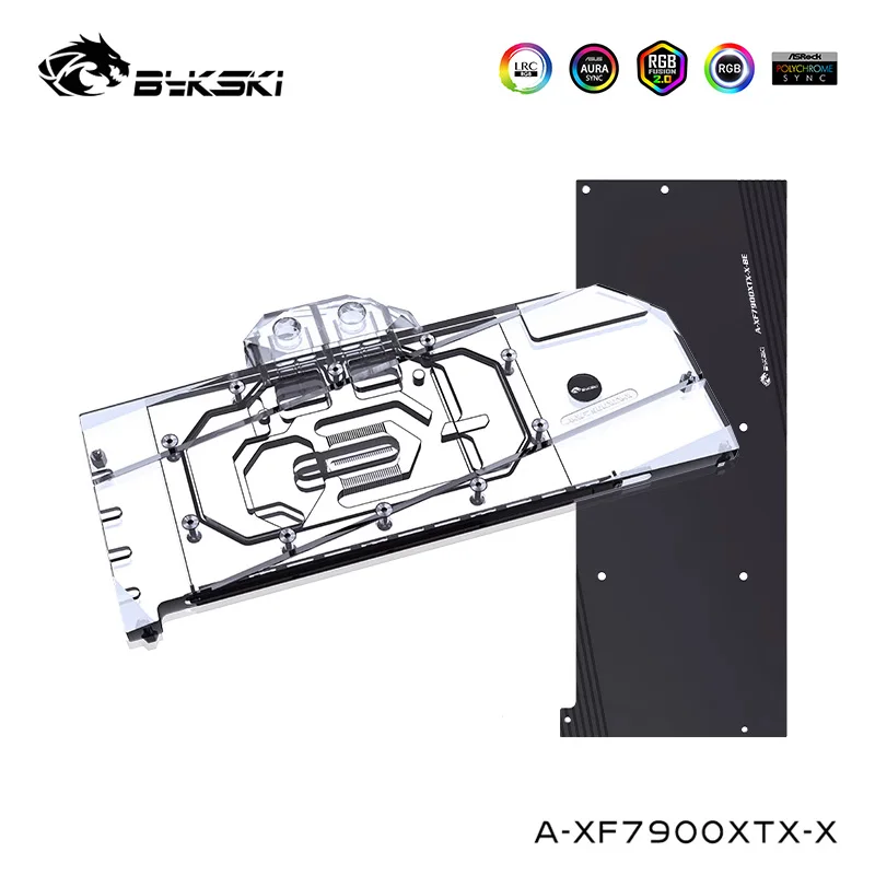 Bykski Water Block Serve For AMD Radeon XFX SPEEDSTER MERC310 Gaming Cooling VGA Card Cooler,With Backplate,A-XF7900XTX-X
