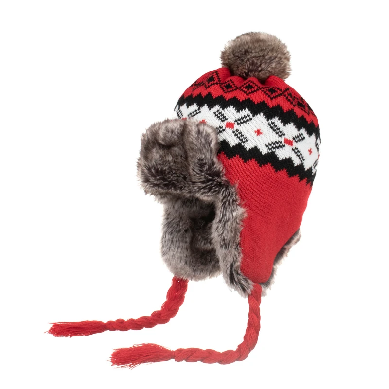 Nieuwe Winter Bomber Vrouwen Mannen Warme Sneeuwmuts Bont Pompom Winddicht Breien Oorklep Trapper Meisje Unisex Cap Bonnet Gift_voghion.com