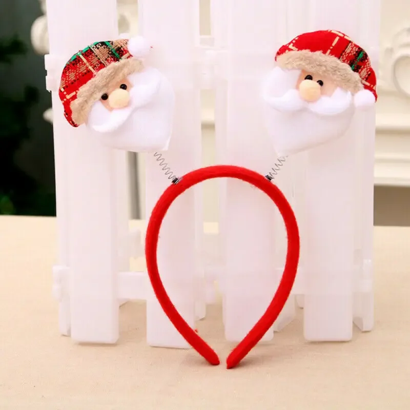 1pcs Christmas Headband Santa Xmas Hair Band Clasp Headwear Head Hoop Party Hairband Funny Head Hoop Christmas Supplies Decor