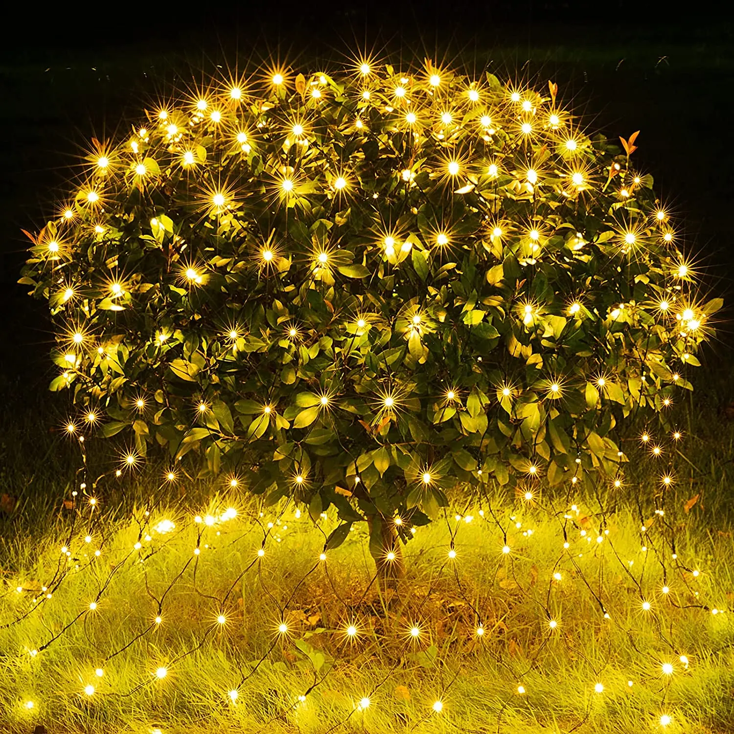 

1.5m ×1.5M 96leds LED Net String Light Festival Christmas Decoration New Year Wedding Ceremony 8 Modes 220V Warm White Lights