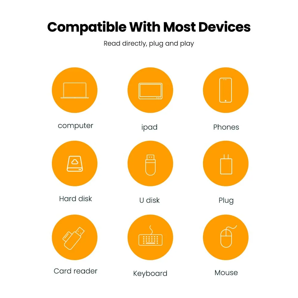 USB Type C to USB A Adapter - Male to Female OTG Converter