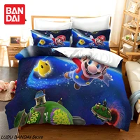 Parure de lit Anime Super Mario, housse de couette Super Mario, double, simple, grand lit, très grand lit, pour adultes et enfants, couvre-lit Super Mario 1