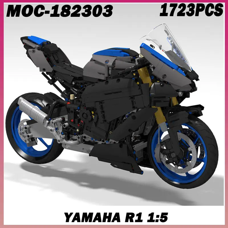 1723 個のオートバイテクニカル R1 1:5 ビルディングモデルブロック