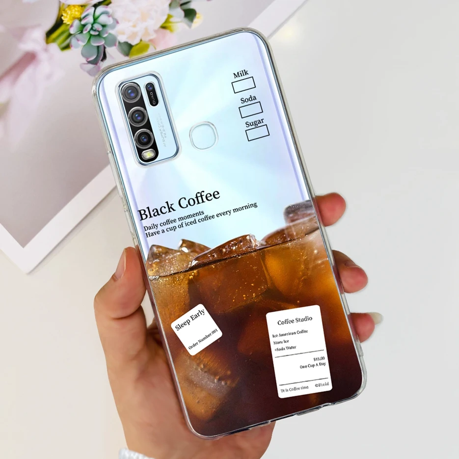 Fashionable Painted Clear Silicone Soft TPU Phone Case Cover