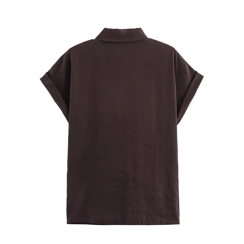 Women 2 Pieces Sets 2025 New Fashion Front Knot Short Sleeve Shirt Top Loose Pants Set Women's Suit Casual Woman Outfits