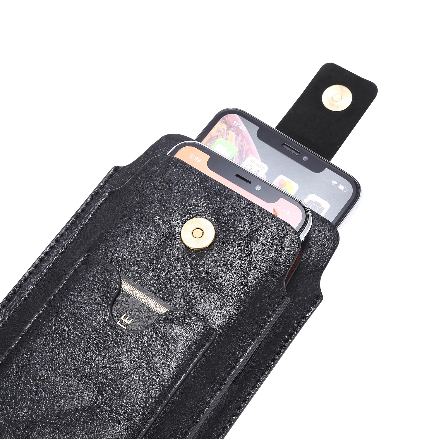 Fullaikate Dual Layer Hüft tasche für iPhone 15 Pro Max Karten tasche Handy tasche Herren vertikales Universal holster für S24 2014-2018" – Detail 30