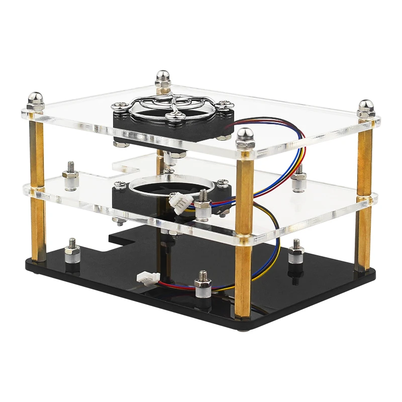 Raspberry Pi 5 Acrylic Case 1-5 Layer Transparent Enclosure PWN Cooling Fan Stac