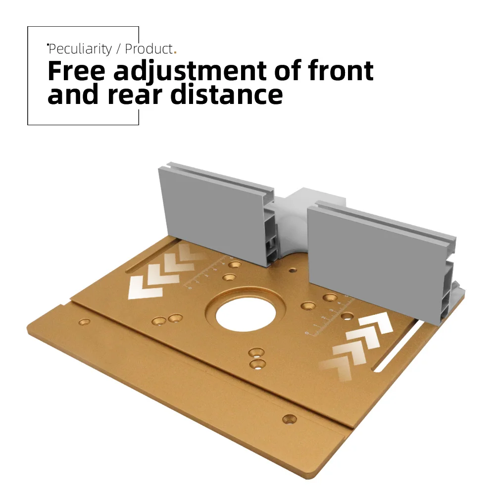 Enhanced Aluminium Router Table Insert Plate with Miter Gauge for DIY Woodworking Projects