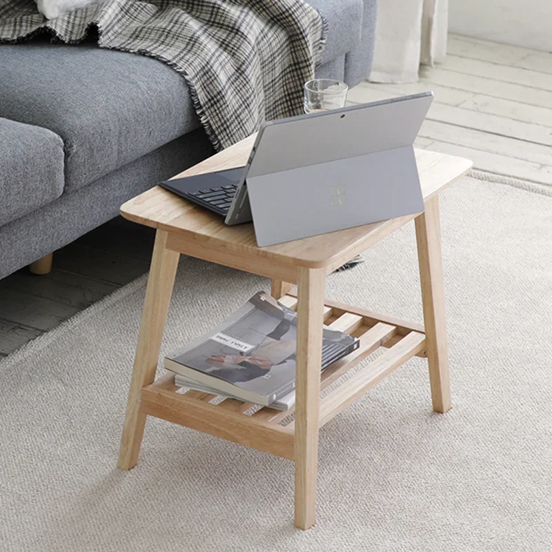

Nordic Coffee Table Small Apartment Solid Wood Sofa Living Room Table Simple Bedside Computer Table Bedroom Bedside Tables