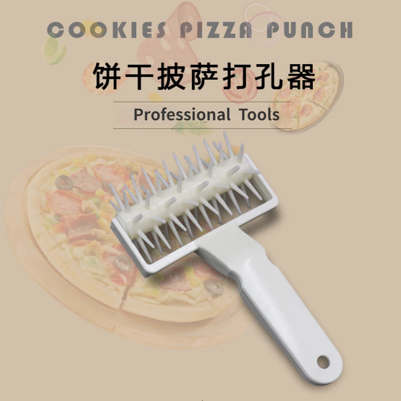 

1pc Creative Pizza Rolling Pin Punch Pastry Roller Pin Biscuit Dough Pie Hole Embossing Dough Roller Lattice Craft Baking Tools