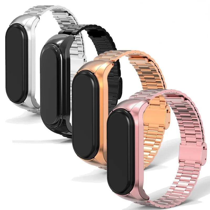 

Stainless Steel Band For Xiaomi Mi Band 7 6 5 4 3 Correa Metal Men Women Watch Bracelet Strap For Miband 6 Pulseira Accessories