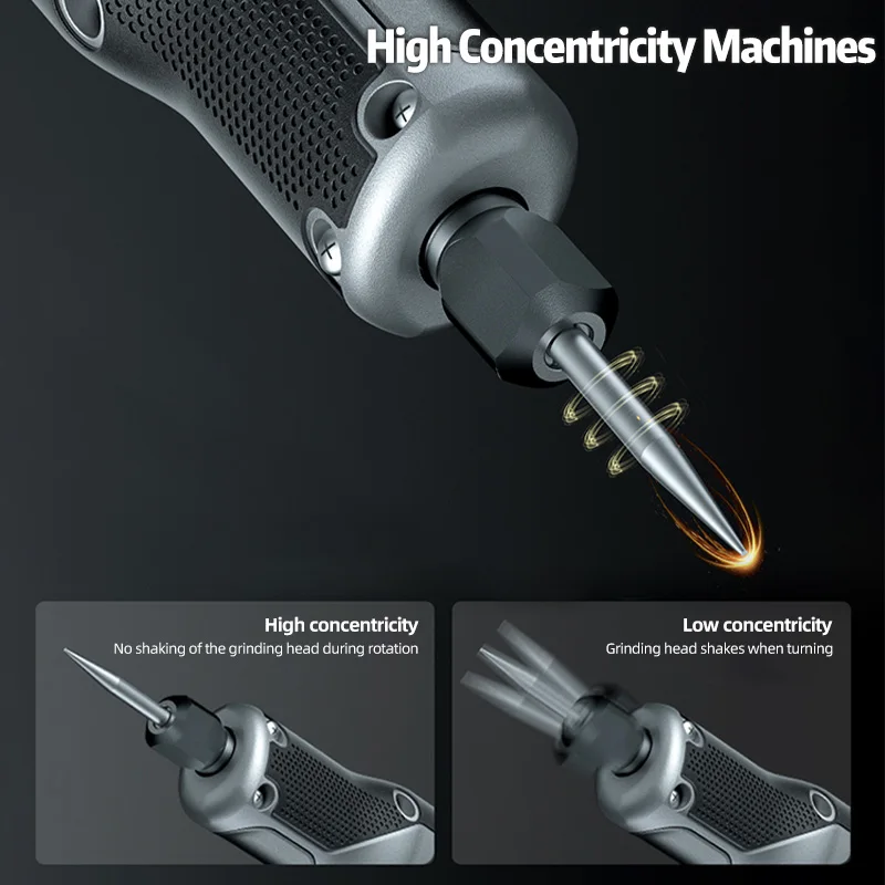 Deli Portable 18V Electric Drill Mini Grinder for DIY Rechargeable Engraving Drilling Griding Machine Micro Rotary Tool Kit 6