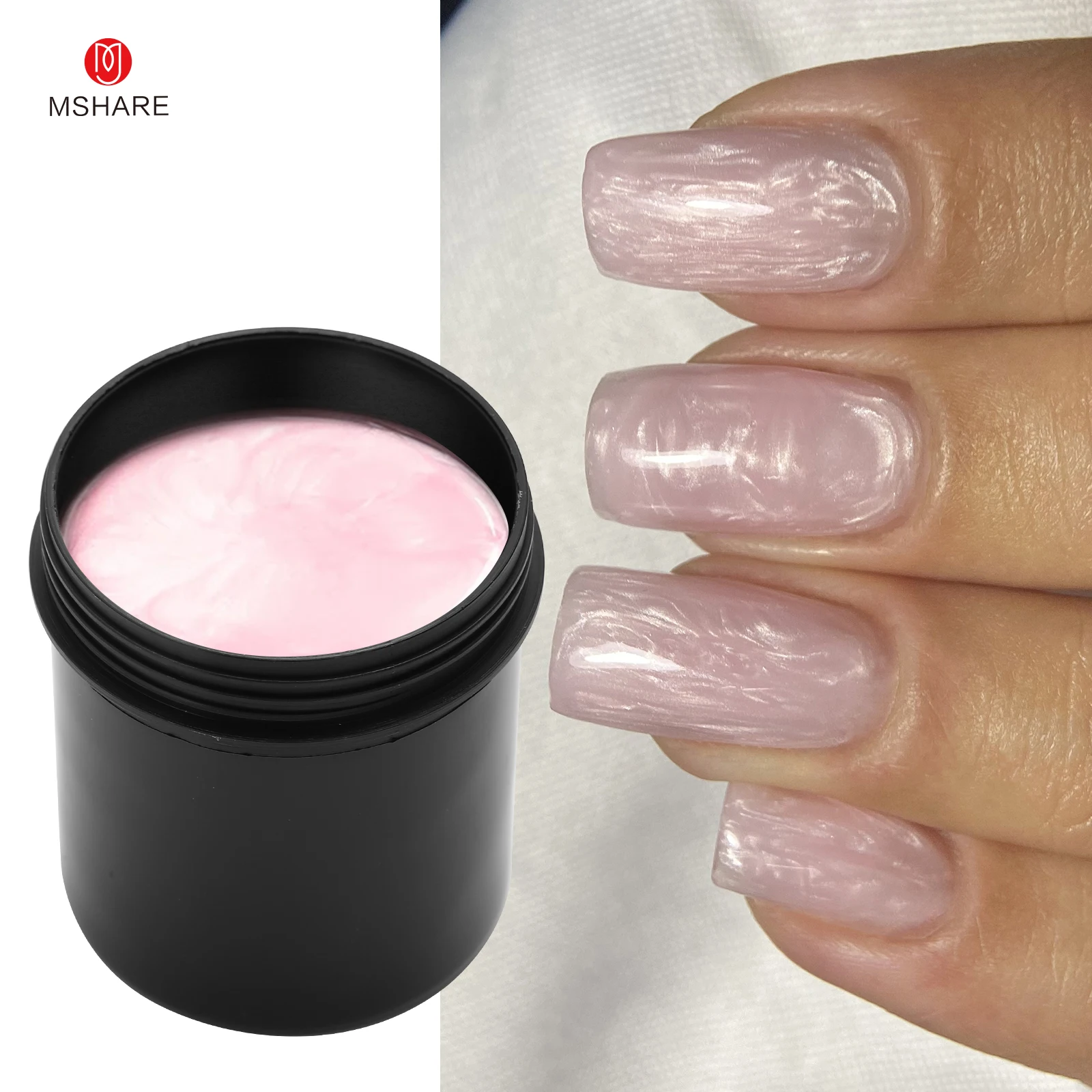 

MSHARE 1kg Shinny Hard Jelly Gel Builder For Nail Extension Gel Cream Medium Soft Professional Nail Material