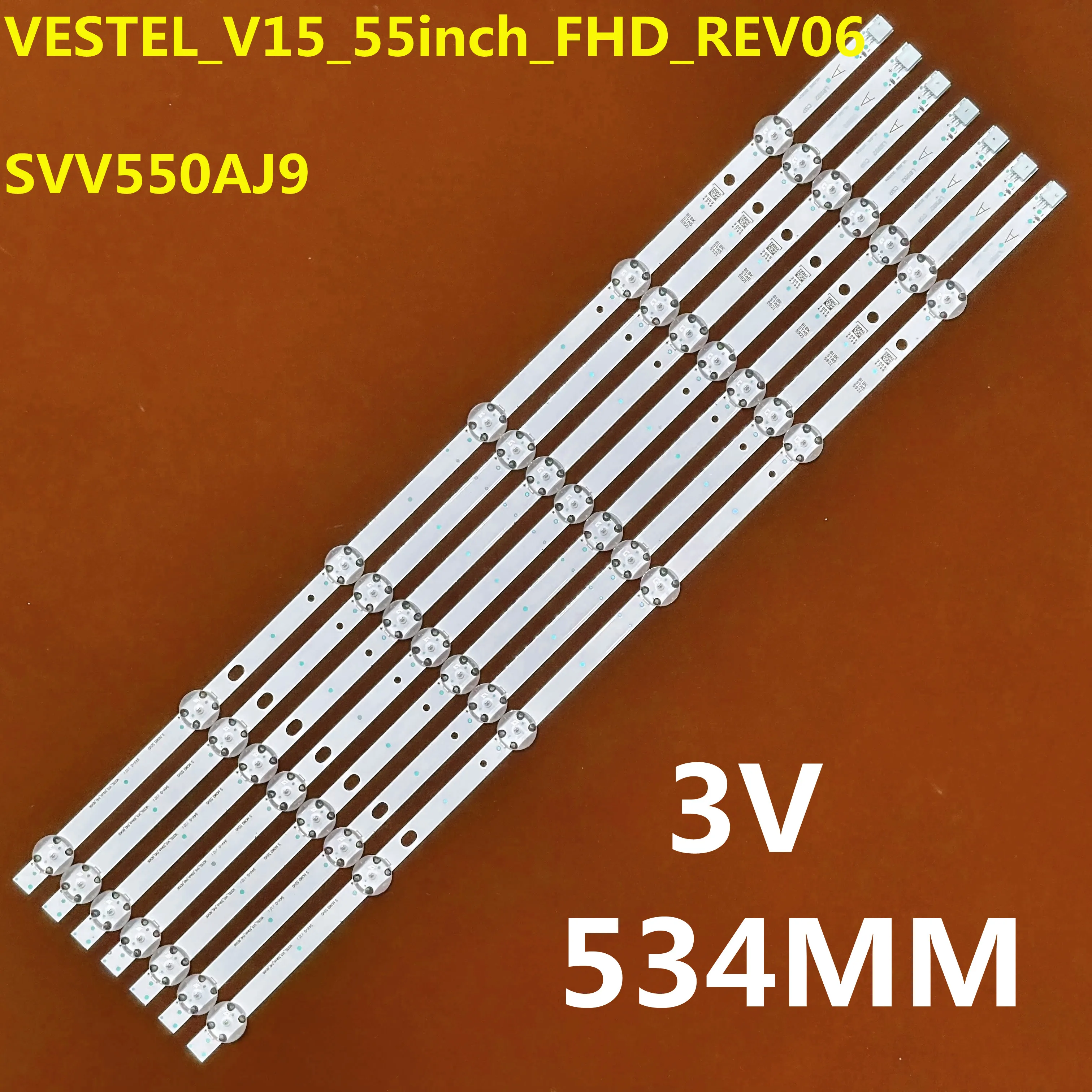 

Светодиодная лента для SVV550AJ9 vestelк_ 55 дюймов _ FHD _ rev06 VES550UNDL-2D-N11 LED55HD172 D55F289N4CW 55SC7600 55FX610F 55L3763DG, 7 шт.