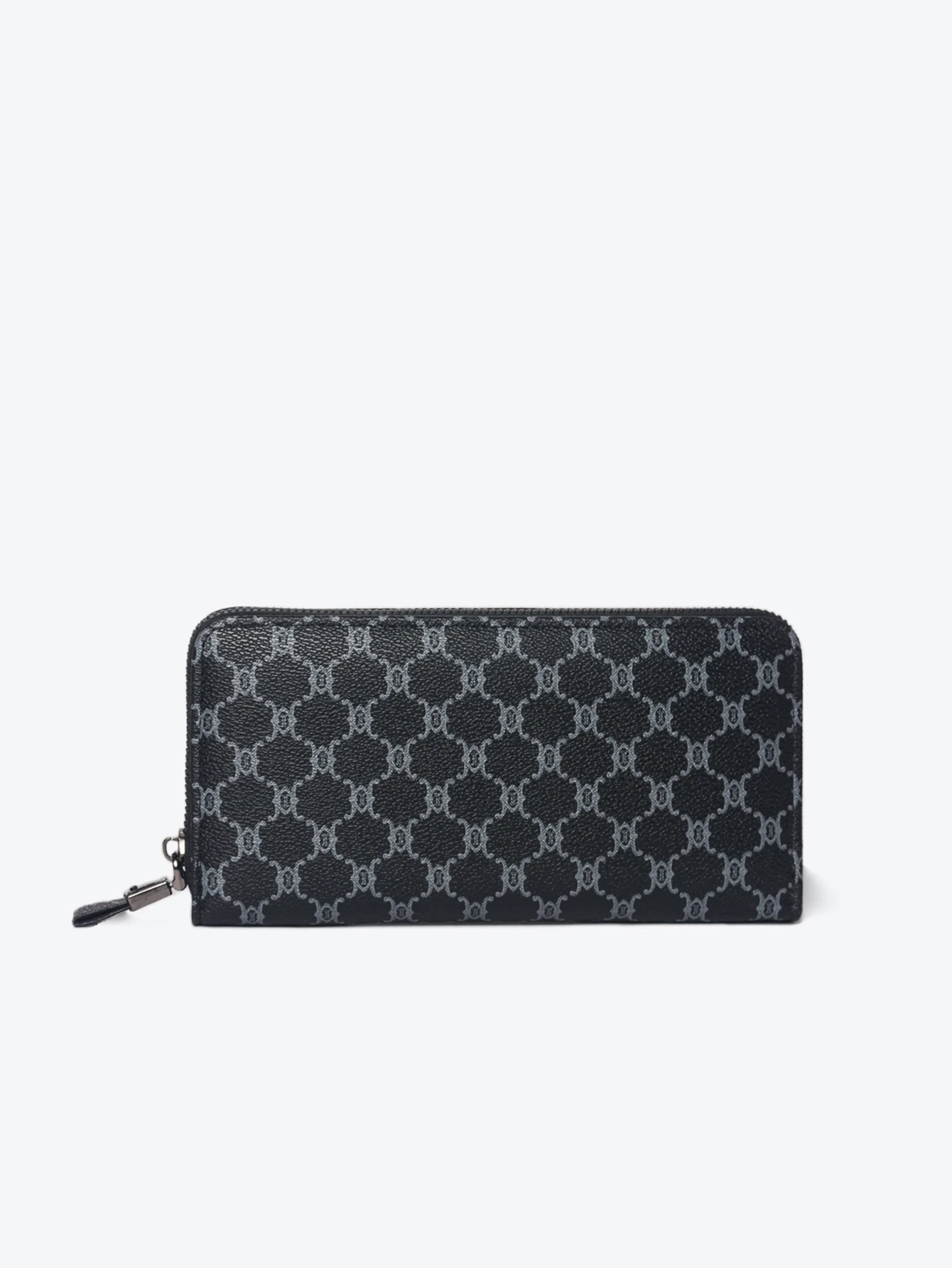 � ​ Cartera larga con cremallera para hombre con diseño geométrico, gran capacidad para teléfono, efectivo y tarjetas, 19,8x10 cm, múltiples compartimentos, idea