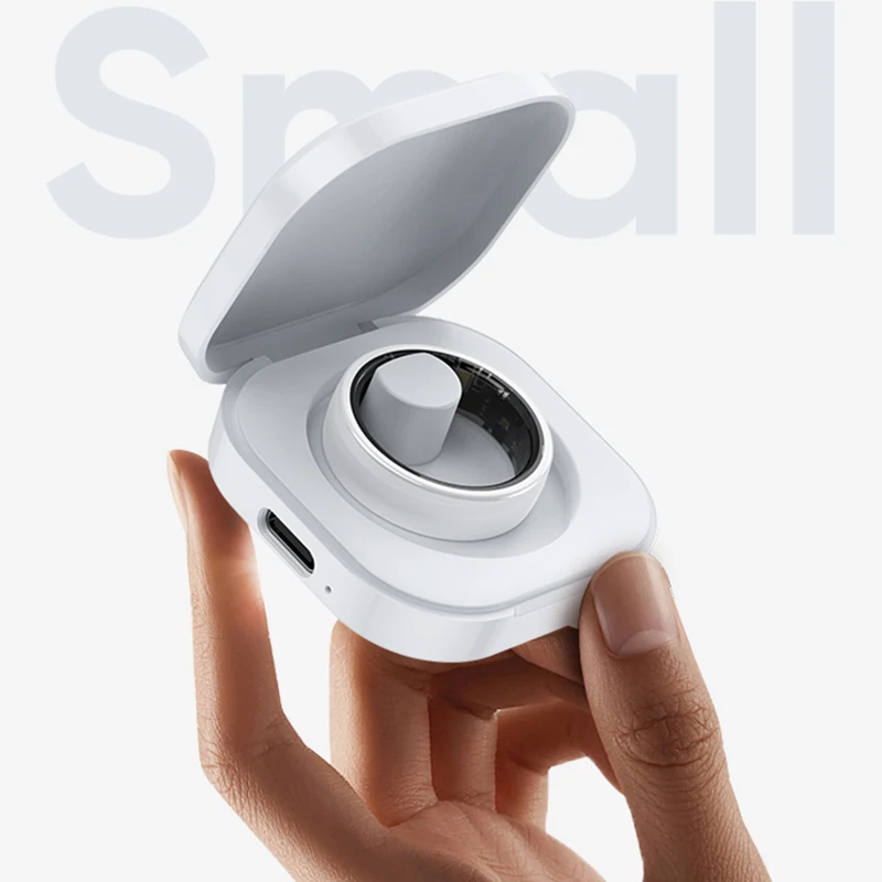 R12 Smart Ring with Charging Case ceramic ring Waterproof Women Health Ring Heart Rate Sleep Monitor Gesture Control SmartRing - 4