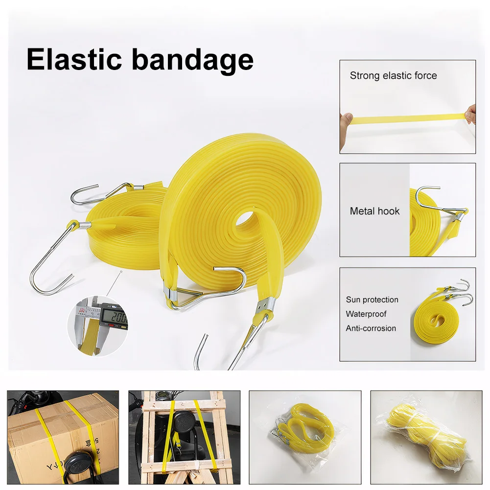 2.5/4M Bungee Cords with Hooks Latex Motorcycle Bicycle Elastic Luggage Rope Cord Luggage Roof Rack Strap Fixed Band