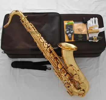 Professioanl GOLD TaiShan Tenor Saxophone Bb Sax High F# Italian pads With Case