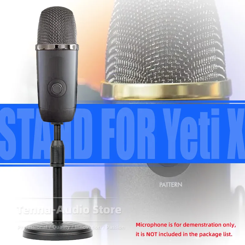 

For BLUE YETI X Desktop Microphone Stand Hold Adjustable Desk Bracket Mike Extending Tabletop YetiX Mic Boom Mount Table Holder