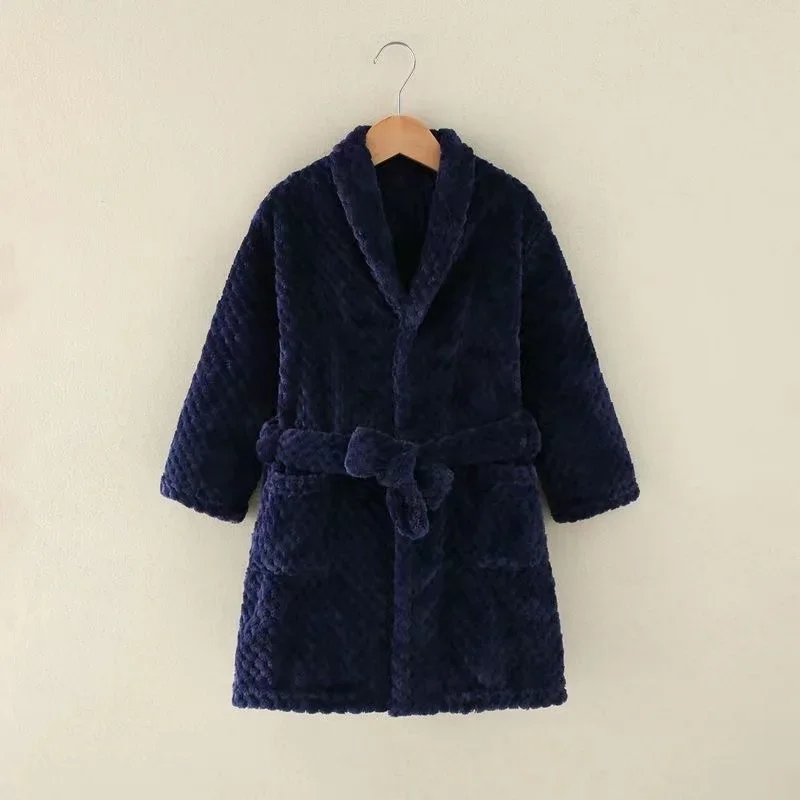 

Winter Children's Bathrobe Baby Girls Bathrobe Coral Velvet Pajamas 110-170CM