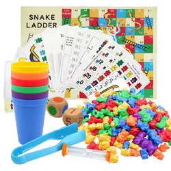 Juego de conteo de osos con tazas de clasificación a juego, 116 piezas, contadores de osos arcoíris, número, reconocimiento de Color, STEM Educa