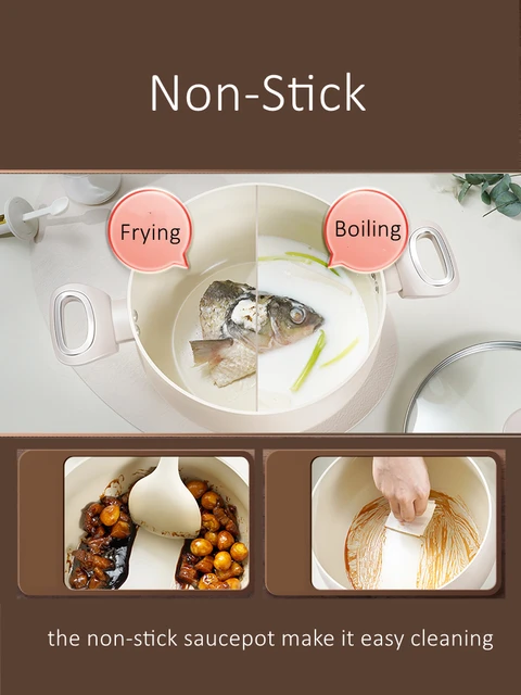 LFGB Certificated Ceramic & Titanium Saucepot Anti-overflow Soup Pot Scratch and Blacking Resistant Stewing Pot for Kitchen 3