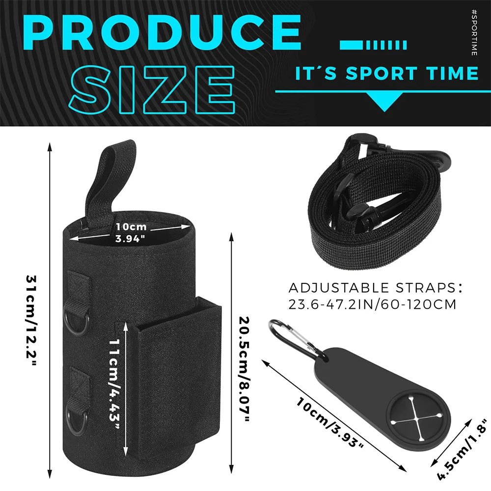 Magnetic Bottle Sling Bag with Phone Pocket Gym Water Bottle Carrier Bag with Silicone Towel Buckle Keep Your Item off the Floor 2
