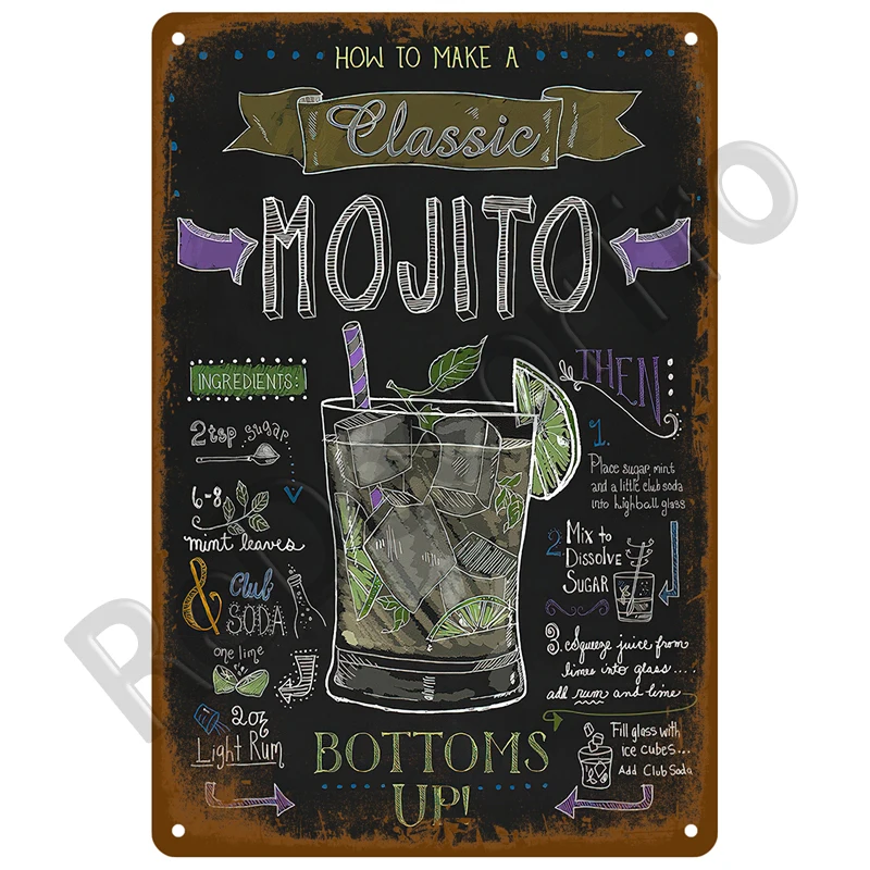 Vintage Home Decor Whiskey Metall Zeichen Plakette Pub Retro Alkohol Zinn Zeichen Bier Wand Kunst Für Bar Pub Club Mann Höhle dekorative Platte – Detail 27