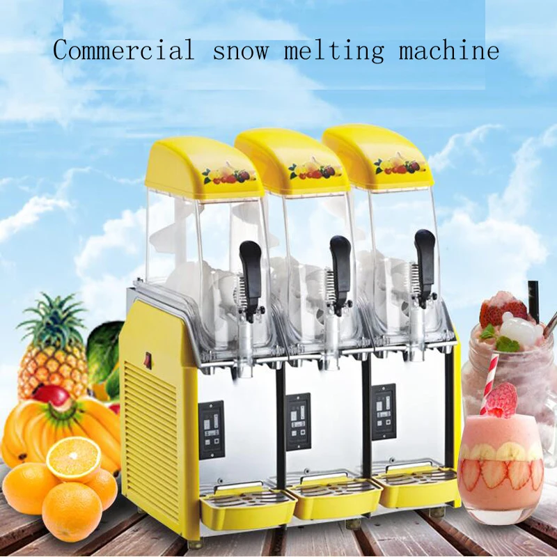 Factory Price Three Cylinder Slush Machine Commercial Industrial Snow Melting Machine 110v 220v Cold Drink Juicer