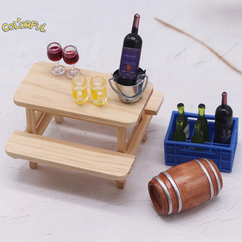 

Dollhouse Mini Wine Cellar Miniature Prop Model Kitchen Toy For Doll House Garden Outdoor Decor Kids Pretend Play Toy