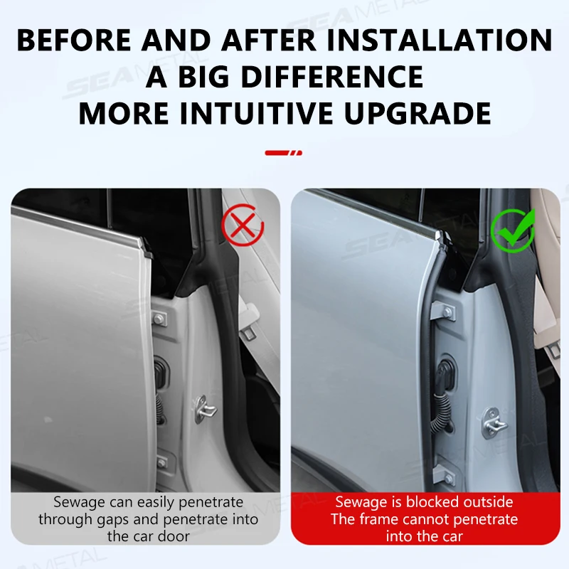 Car Door Edge Scratch Protector Strip B Pillar Rubber Moulding Trim Protection Side Adhesive Sealing Guard Stickers