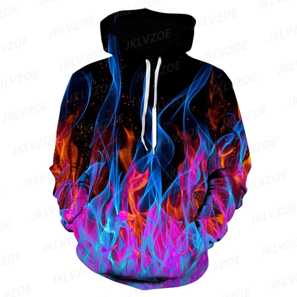 

3D Coloured Flame Hoodies Men Hoodie Sweatshirts Tracksuits Man/women pullover Loose Long Sleeve Hooded Sweatshirt Streetwear