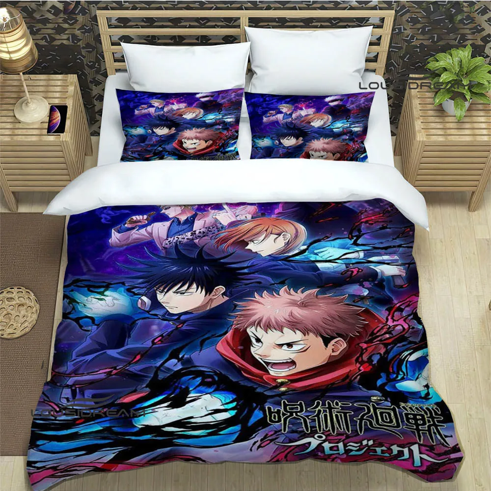 Jujutsu Kaisen Cartoon Bedding Sets exquisite bed supplies set duvet cover bed comforter set bedding set luxury birthday gift 3