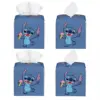Custom Little Monster Stitch Tissue Box Cover PU Leather Square Cute Cartoon Facial Tissue Box Holder for Bathroom Toilet 2