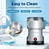 W6104 Moulin électrique multifonctionnel 150W pour grains de café, épices, noix et herbes, lame en acier inoxydable, outil de cuisine 6
