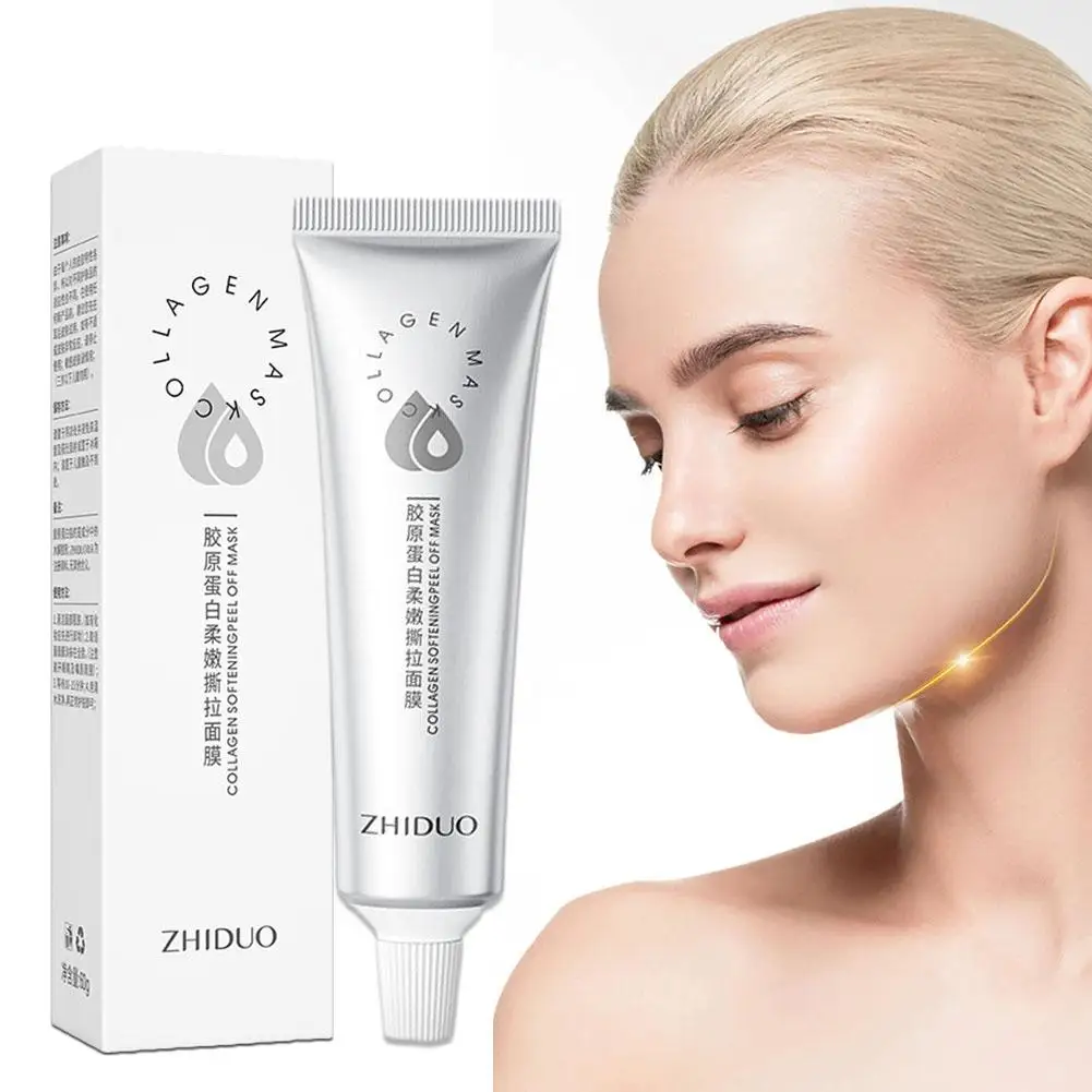 

Collagen Facial Mask Fade Fine Lines Firming Peeling Lifting Care Pores Smooth Mask Hydrating Cleaning Skin off Deep Tear S V0S6