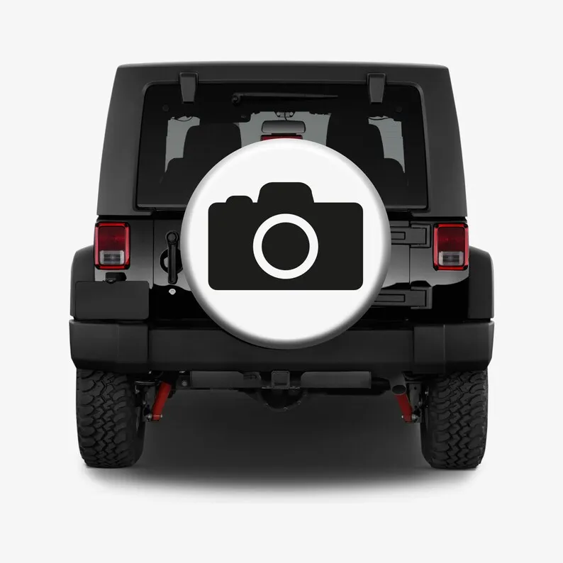 

Leather Spare Tire Cover, Custom Tire Cover With Camera Hole, Spare Tire Cover For Suv Motorhome, Tire Protector