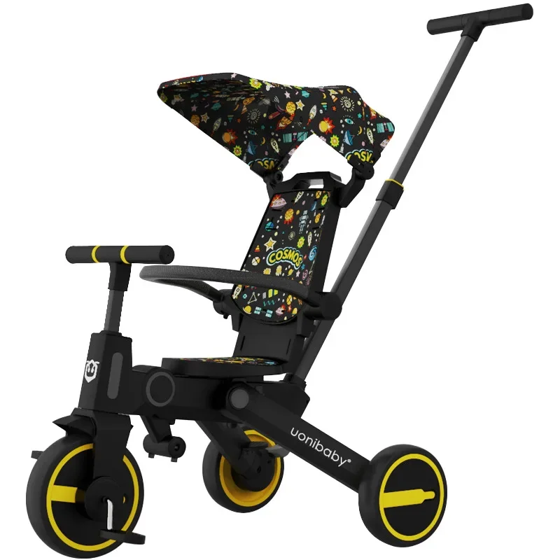 4 In 1 Children Tricycle Scooter Child Two Wheel Bike Foldable Baby Balance Bike Kids Scooter Baby Stroller for 1-6 Years Old