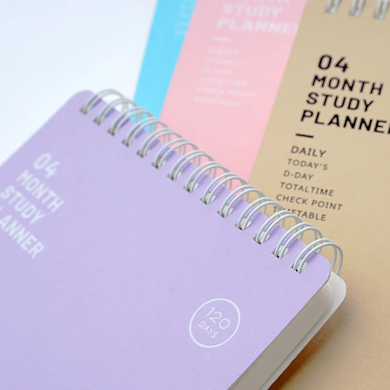 Agenda di studio Agenda giornaliera Agenda per studenti da 4 mesi Organizzatore Notebook Orario Time Tracker 120 giorni Planner Programma portatile - immagine 3