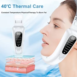 EMS Face Lifting Machine Microcurrent Double Chin Remover 12 Gears Facial Massager Vibration Slimming Firming V-Face Lift Device