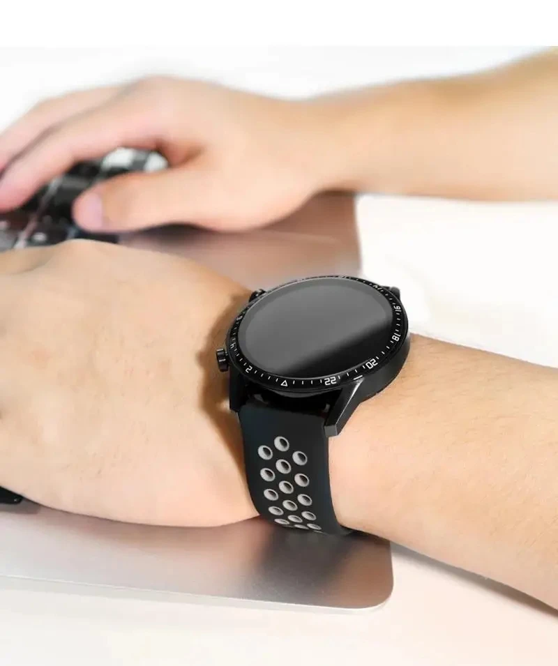 Breathable Sport Silicone Watch Band, 22mm/20mm - Various Models