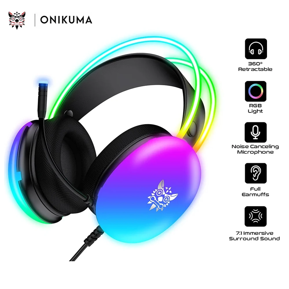 ONIKUMA X25 RGB Headset 1